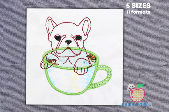 Bulldog Tea Cup Applique Review