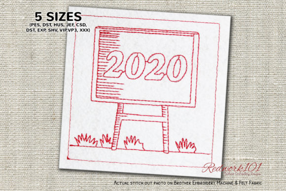 New Year 2020 Blackboard Redwork: A Designer’s Review