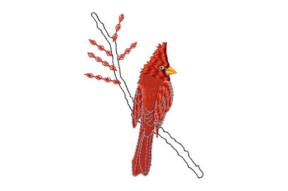 Review: Christmas Red Cardinal Embroidery Design