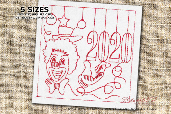 Review: Clown Happy New Year 2020 Lineart for Gifts