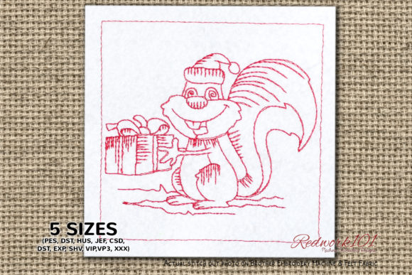 Review: Squirrel with Santa Hat Holding a Gift