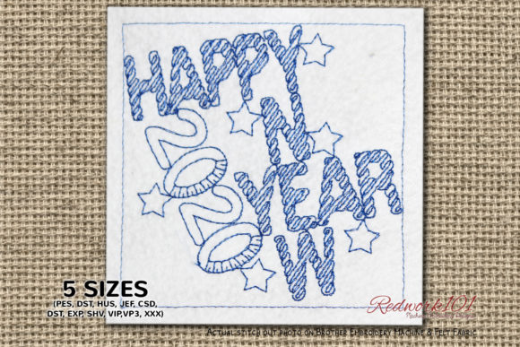 Reviewing Happy New Year with Stary Background for Etsy